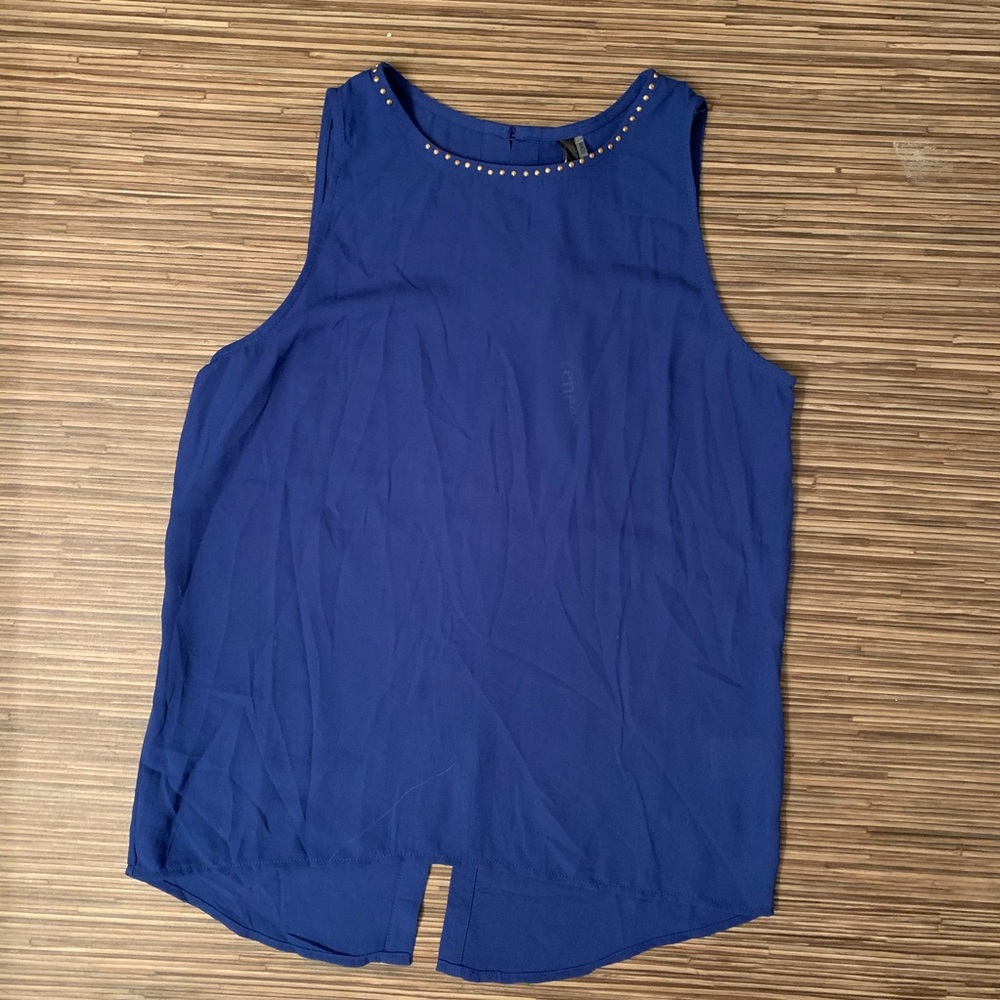 Renee C Stitch Fix Edmondo Stud Split Back Blouse